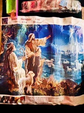 New "Little Jesus Learns the Stars" DIY Diamond Art Kit, 20x16"